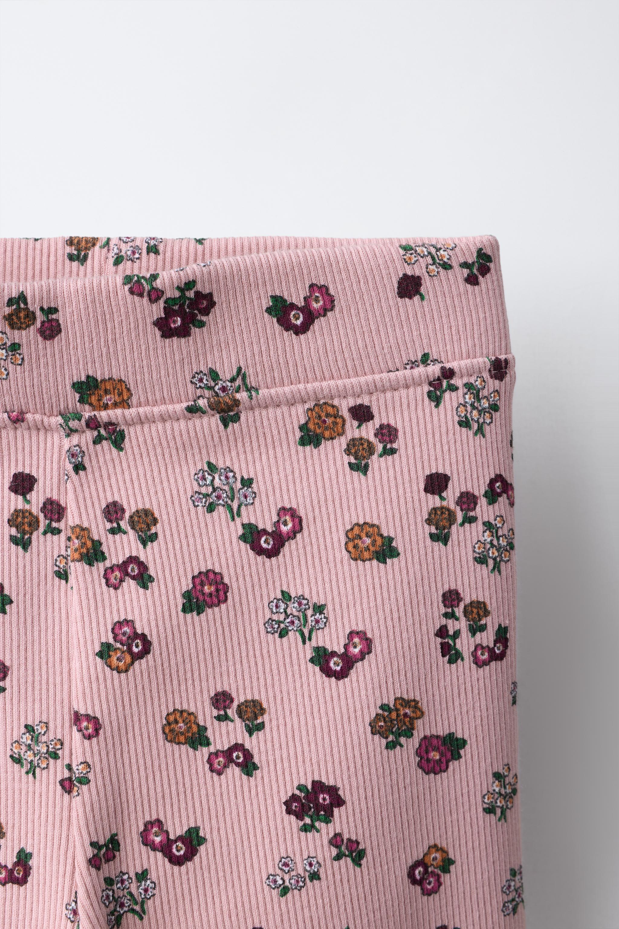 LEGGING CÔTELÉ IMPRIMÉ À FLEURS